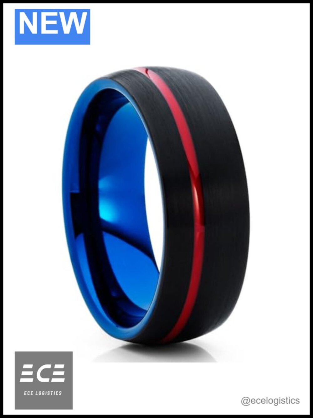 Tungsten Carbide Wedding Band 8mm Dome Brush Finish Comfort Fit